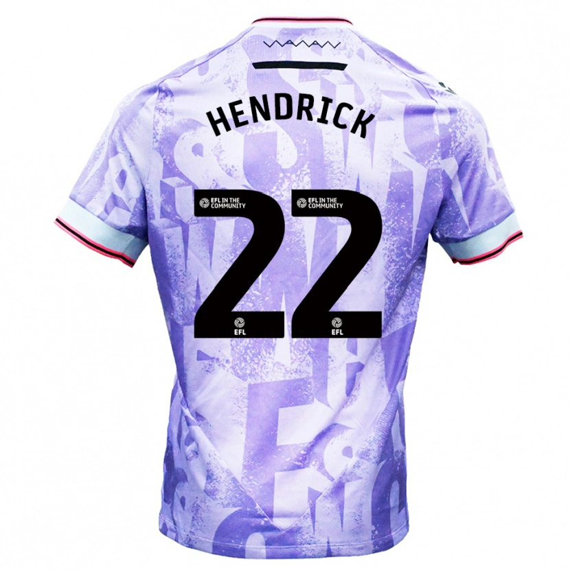 Danxen Criança Camisola Jeff Hendrick #22 Lilás Branco Alternativa 2025/26 Camisa