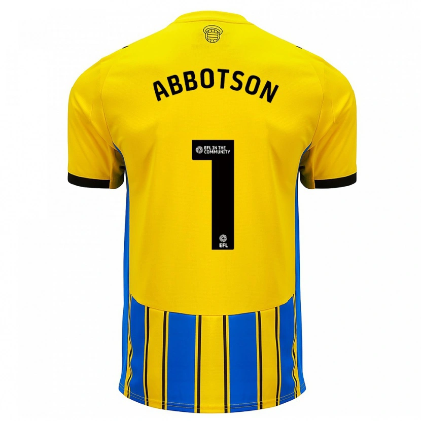 Danxen Criança Camisola Oscar Abbotson #1 Azul Amarelo Alternativa 2025/26 Camisa