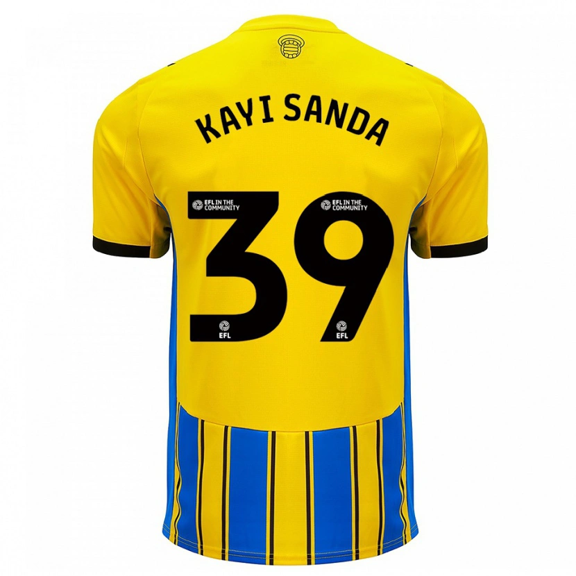 Danxen Criança Camisola Joachim Kayi Sanda #39 Azul Amarelo Alternativa 2025/26 Camisa