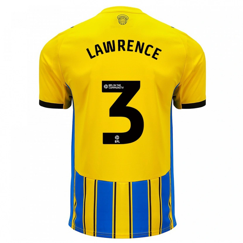 Danxen Criança Camisola Nico Lawrence #3 Azul Amarelo Alternativa 2025/26 Camisa