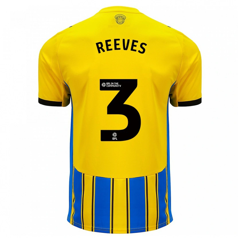 Danxen Criança Camisola Ben Reeves #3 Azul Amarelo Alternativa 2025/26 Camisa