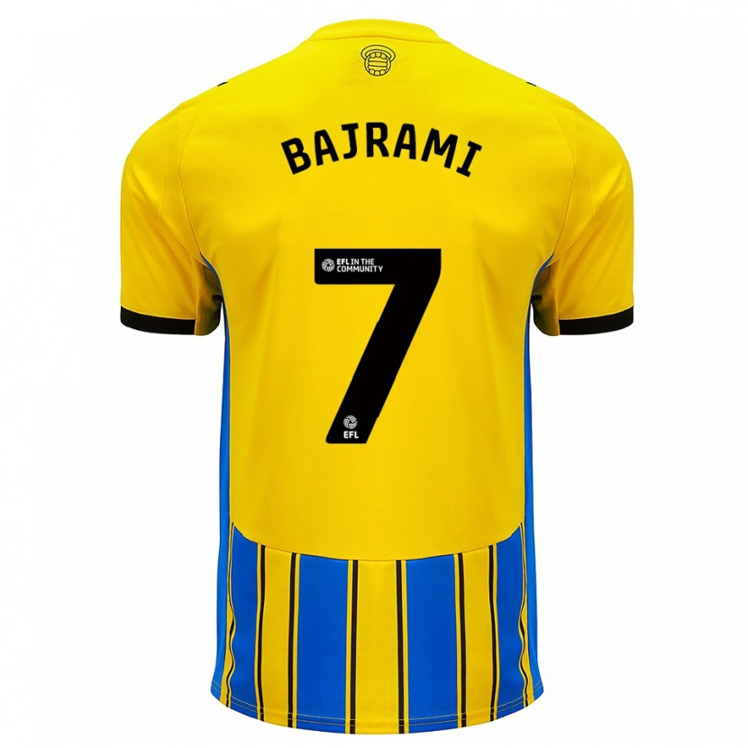 Danxen Criança Camisola Klevi Bariami #7 Azul Amarelo Alternativa 2025/26 Camisa