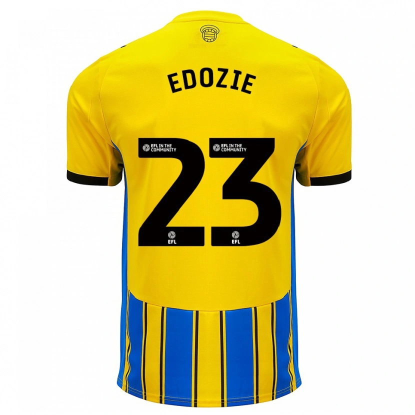 Danxen Criança Camisola Samuel Edozie #23 Azul Amarelo Alternativa 2025/26 Camisa