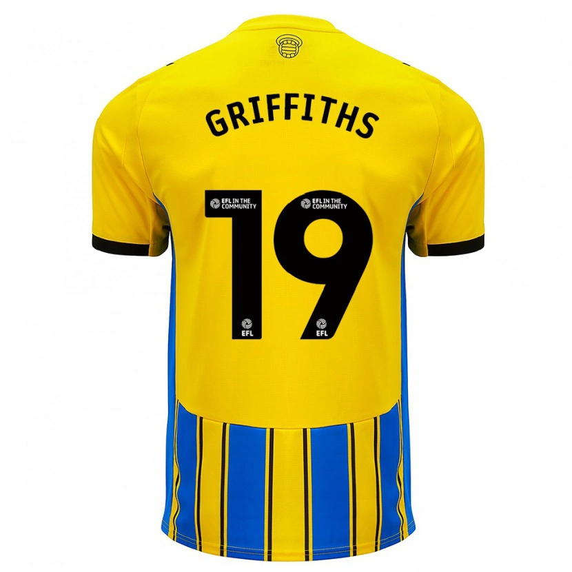 Danxen Criança Camisola Alice Griffiths #19 Azul Amarelo Alternativa 2025/26 Camisa