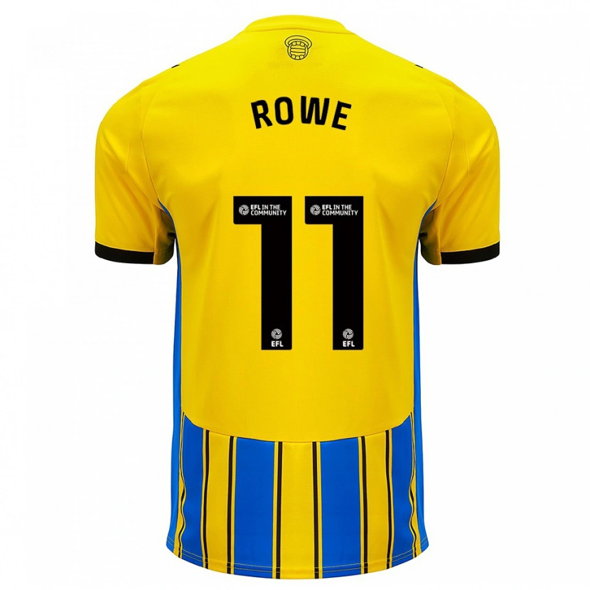 Danxen Criança Camisola Rachel Rowe #11 Azul Amarelo Alternativa 2025/26 Camisa
