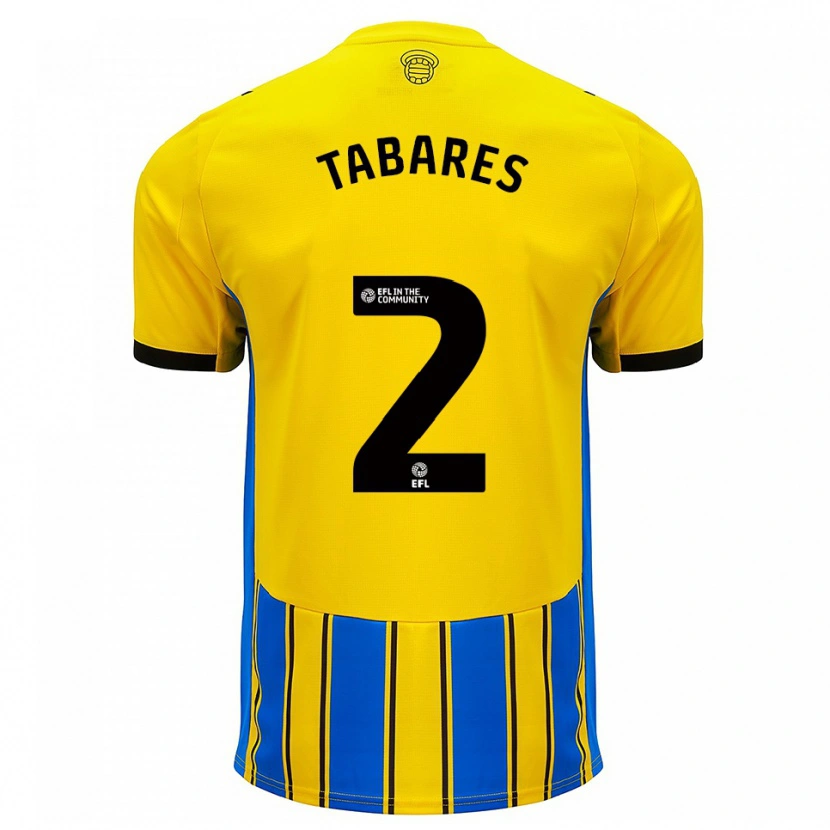 Danxen Criança Camisola Samuel Tabares #2 Azul Amarelo Alternativa 2025/26 Camisa