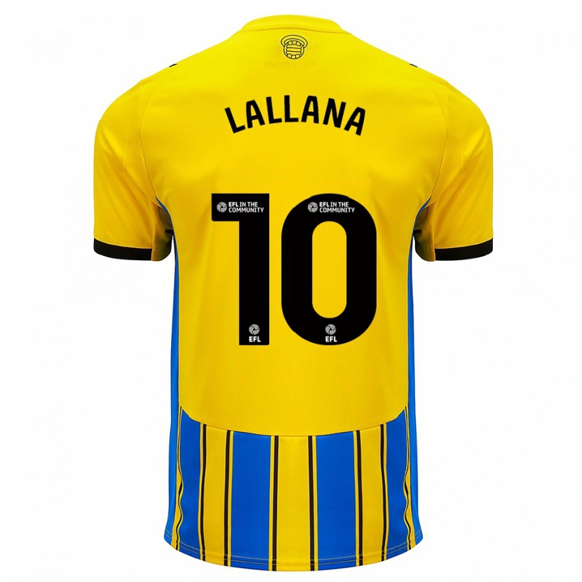 Danxen Criança Camisola Adam Lallana #10 Azul Amarelo Alternativa 2025/26 Camisa