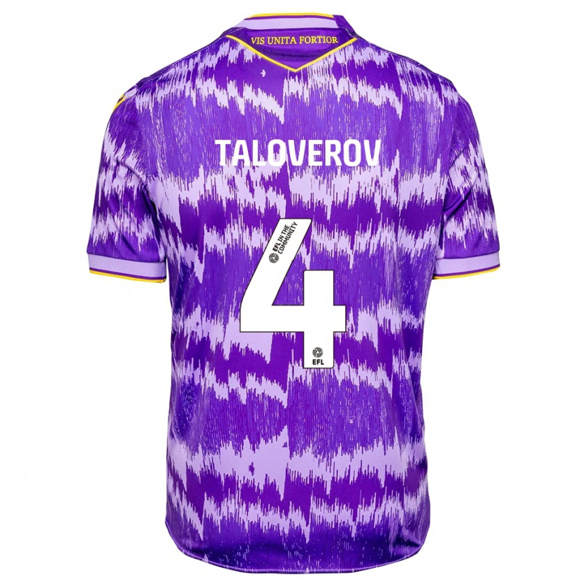 Danxen Criança Camisola Maksym Taloverov #4 Roxo Amarelo Alternativa 2025/26 Camisa