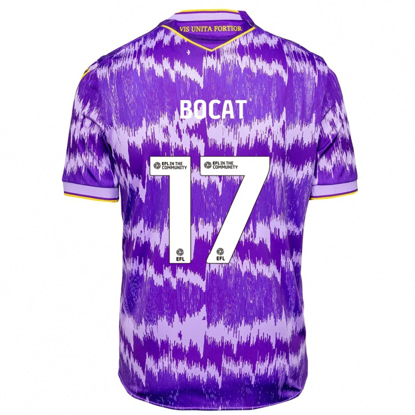 Danxen Criança Camisola Eric-Junior Bocat #17 Roxo Amarelo Alternativa 2025/26 Camisa
