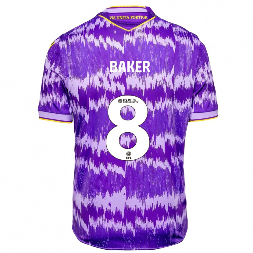 Danxen Criança Camisola Lewis Baker #8 Roxo Amarelo Alternativa 2025/26 Camisa