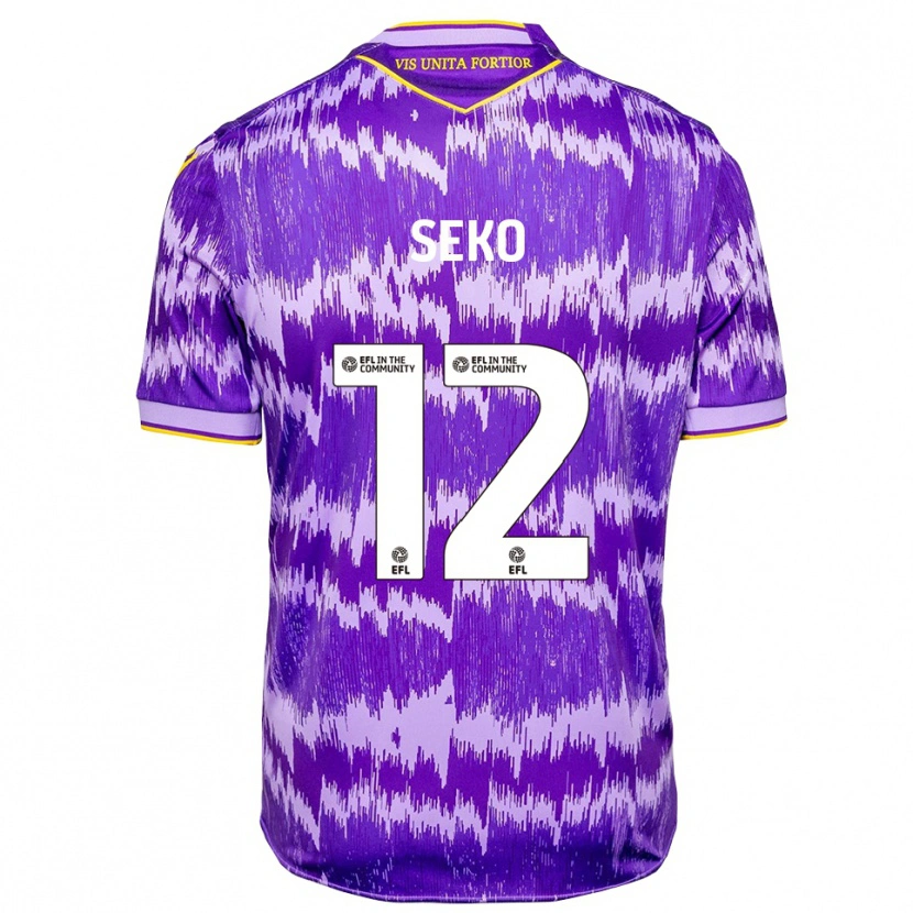 Danxen Criança Camisola Tatsuki Seko #12 Roxo Amarelo Alternativa 2025/26 Camisa