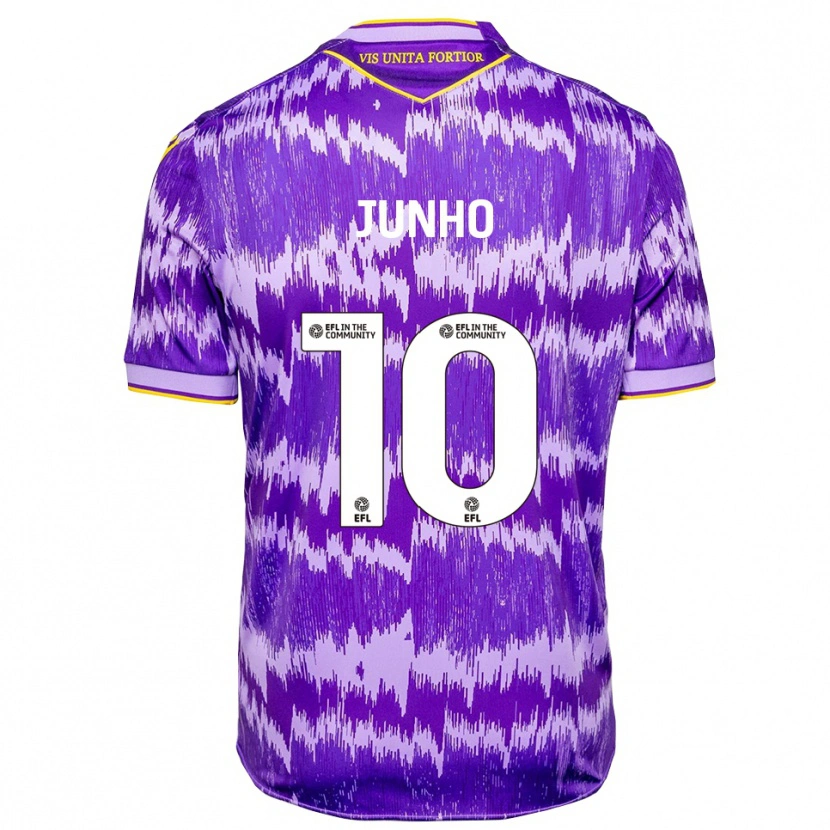 Danxen Criança Camisola Jun-Ho Bae #10 Roxo Amarelo Alternativa 2025/26 Camisa