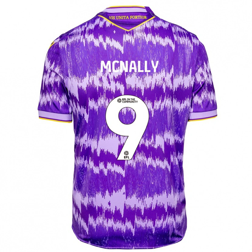 Danxen Criança Camisola Tommy Mcnally #9 Roxo Amarelo Alternativa 2025/26 Camisa