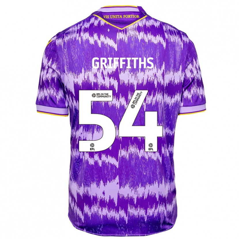 Danxen Criança Camisola Jack Griffiths #54 Roxo Amarelo Alternativa 2025/26 Camisa
