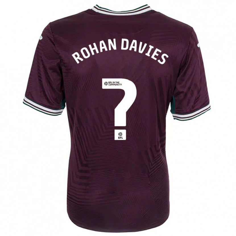 Danxen Criança Camisola Rohan Davies #0 Ferrugem Vermelho Branco Alternativa 2025/26 Camisa
