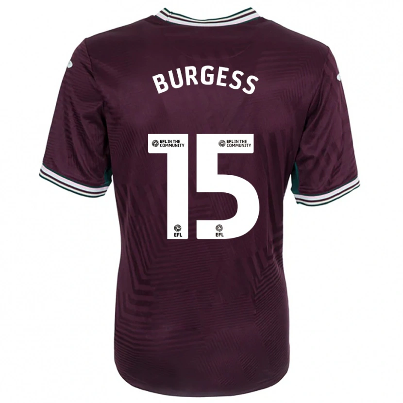 Danxen Criança Camisola Cameron Burgess #15 Ferrugem Vermelho Branco Alternativa 2025/26 Camisa