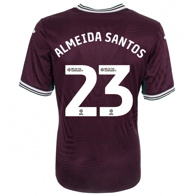 Danxen Criança Camisola Ricardo Santos #23 Ferrugem Vermelho Branco Alternativa 2025/26 Camisa