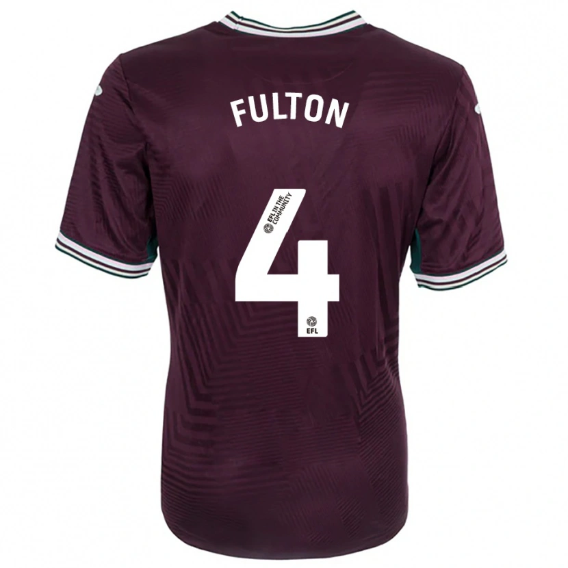Danxen Criança Camisola Jay Fulton #4 Ferrugem Vermelho Branco Alternativa 2025/26 Camisa