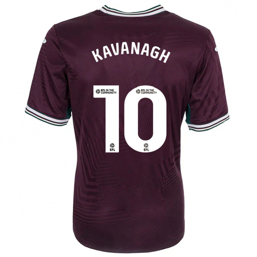 Danxen Criança Camisola Reece Kavanagh #10 Ferrugem Vermelho Branco Alternativa 2025/26 Camisa