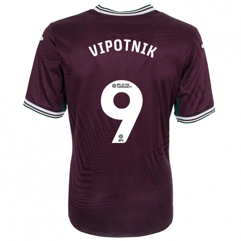 Danxen Criança Camisola Zan Vipotnik #9 Ferrugem Vermelho Branco Alternativa 2025/26 Camisa