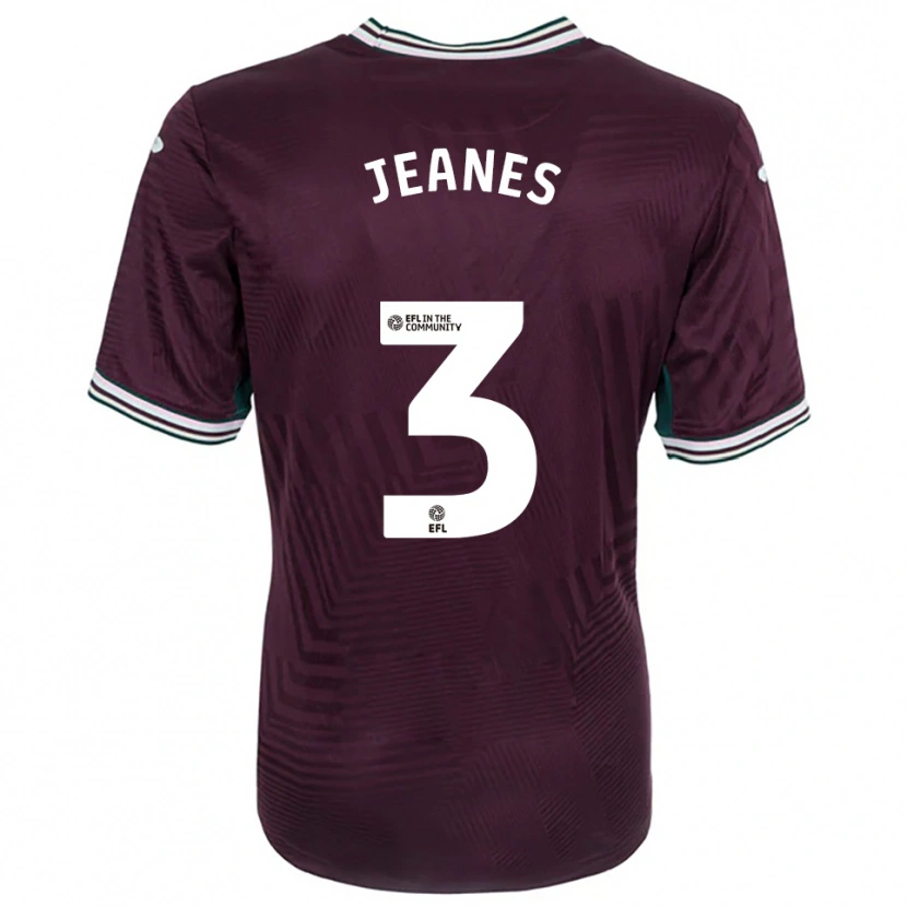 Danxen Criança Camisola Zac Jeanes #3 Ferrugem Vermelho Branco Alternativa 2025/26 Camisa