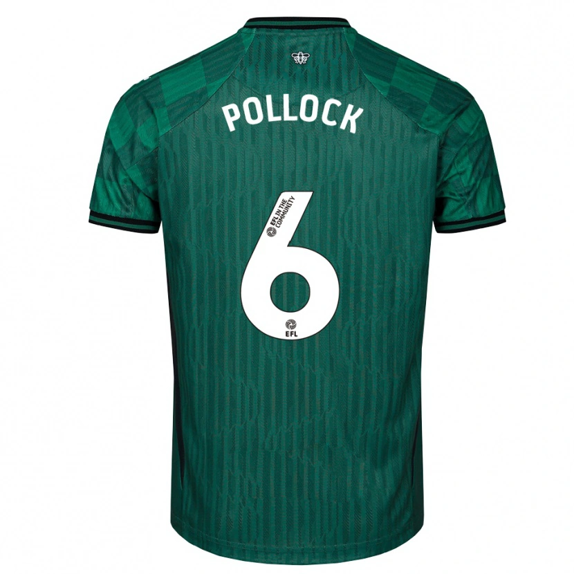 Danxen Criança Camisola Mattie Pollock #6 Verde Preto Alternativa 2025/26 Camisa