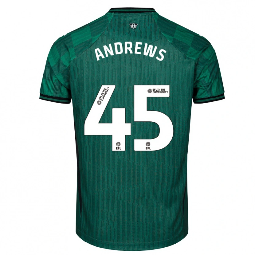 Danxen Criança Camisola Ryan Andrews #45 Verde Preto Alternativa 2025/26 Camisa