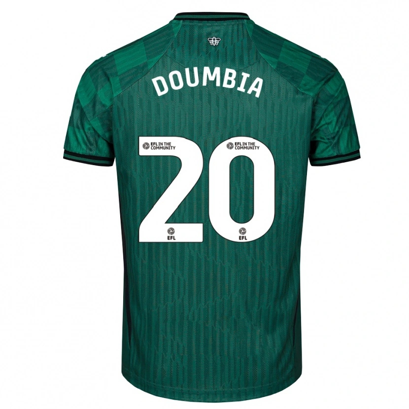 Danxen Criança Camisola Mamadou Doumbia #20 Verde Preto Alternativa 2025/26 Camisa