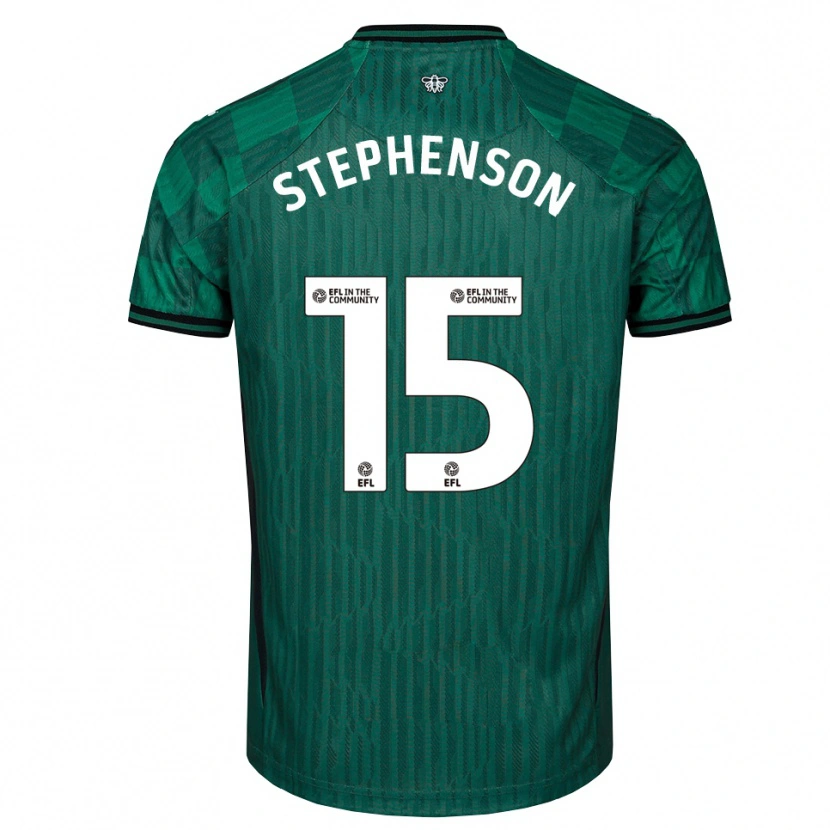 Danxen Criança Camisola Ollie Stephenson #15 Verde Preto Alternativa 2025/26 Camisa