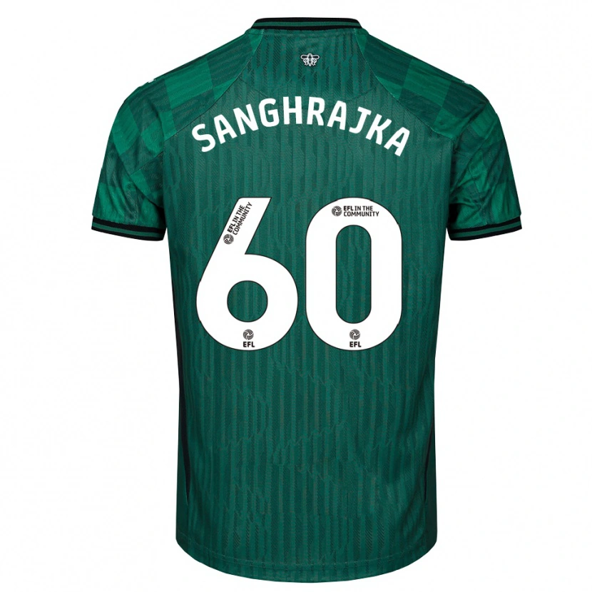 Danxen Criança Camisola Amar Sanghrajka #60 Verde Preto Alternativa 2025/26 Camisa