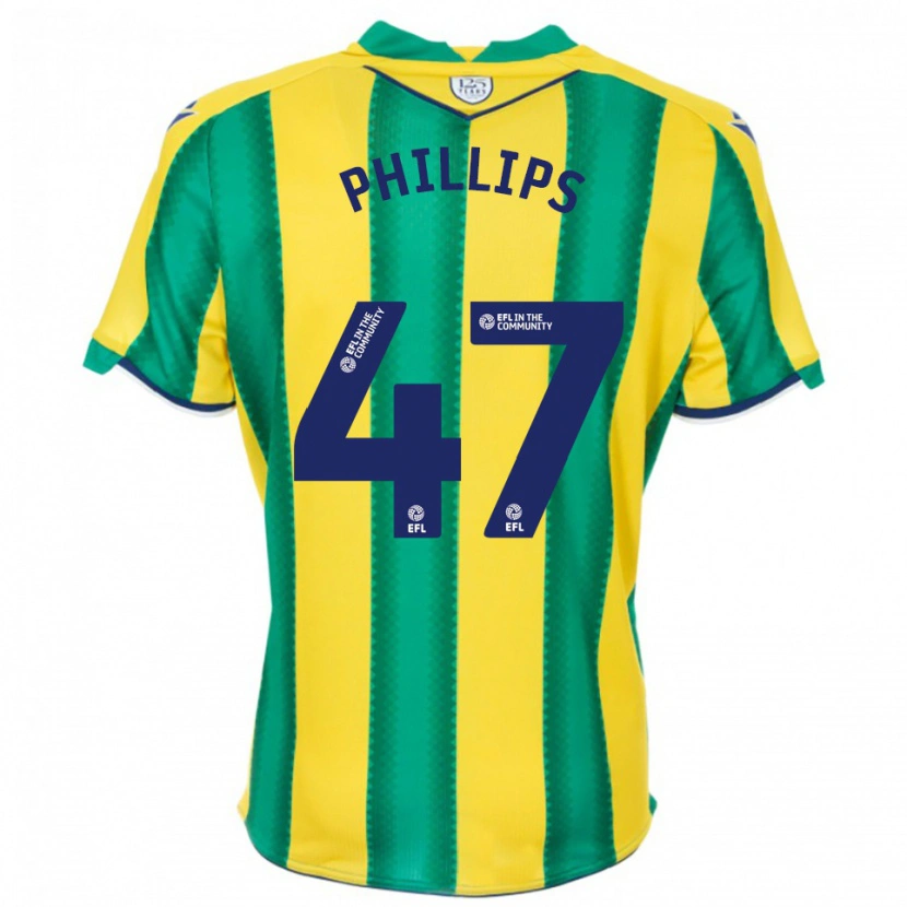 Danxen Criança Camisola Nat Phillips #47 Amarelo Verde Alternativa 2025/26 Camisa