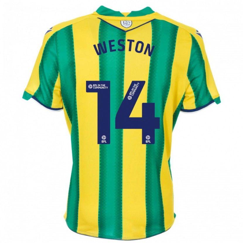 Danxen Criança Camisola Steph Weston #14 Amarelo Verde Alternativa 2025/26 Camisa