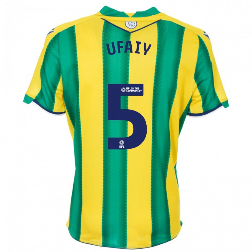 Danxen Criança Camisola Kevin Ufaiy #5 Amarelo Verde Alternativa 2025/26 Camisa