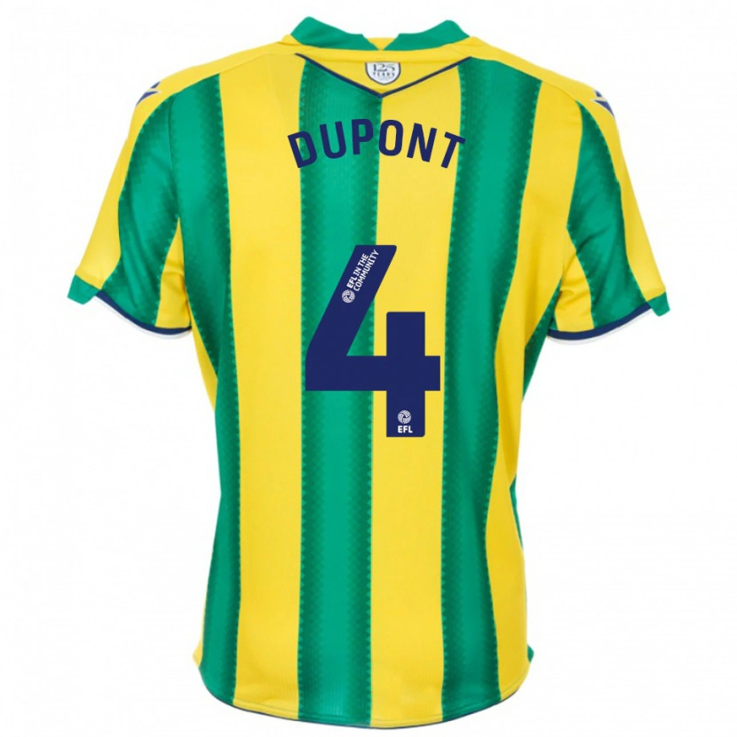 Danxen Criança Camisola Noah Dupont #4 Amarelo Verde Alternativa 2025/26 Camisa