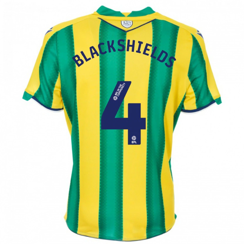 Danxen Criança Camisola Charlie Blackshields #4 Amarelo Verde Alternativa 2025/26 Camisa