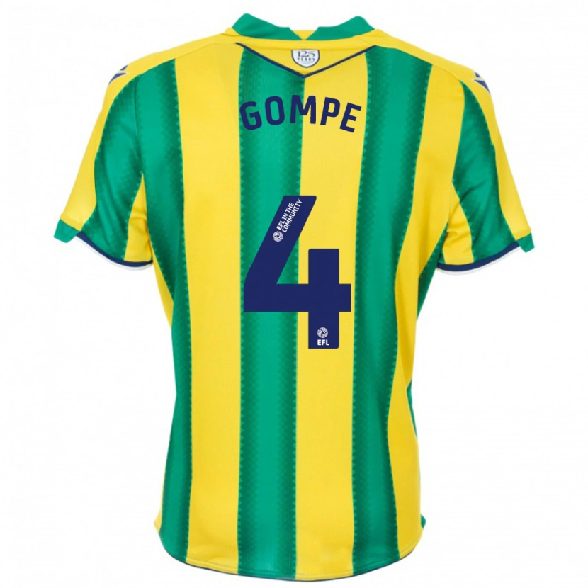 Danxen Criança Camisola Shane Gompe #4 Amarelo Verde Alternativa 2025/26 Camisa