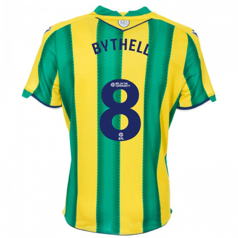 Danxen Criança Camisola James Bythell #8 Amarelo Verde Alternativa 2025/26 Camisa