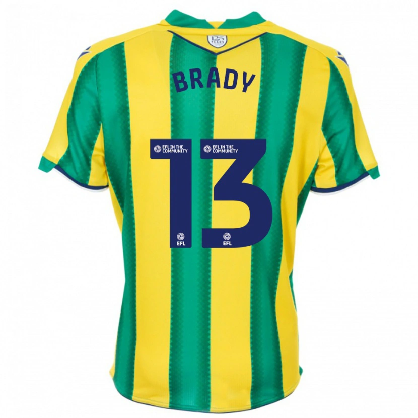 Danxen Criança Camisola Louis Brady #13 Amarelo Verde Alternativa 2025/26 Camisa