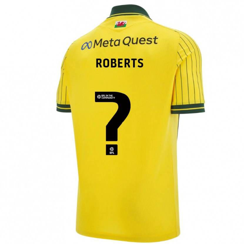 Danxen Criança Camisola Hari Roberts #0 Amarelo Verde Alternativa 2025/26 Camisa