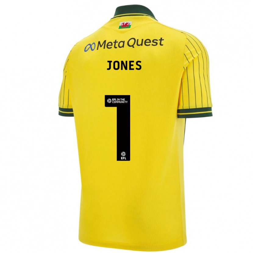 Danxen Criança Camisola Elliott Jones #1 Amarelo Verde Alternativa 2025/26 Camisa