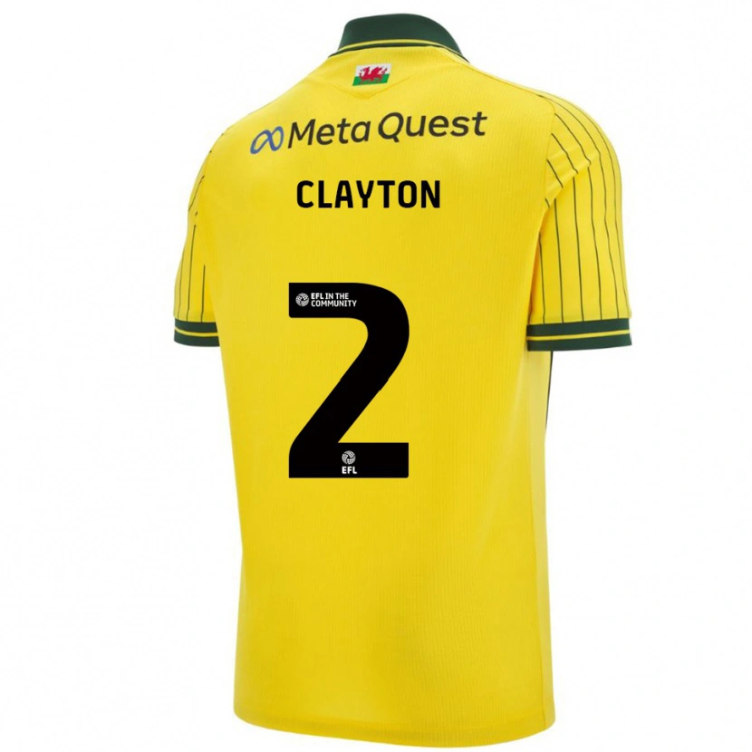 Danxen Criança Camisola Tommy Clayton #2 Amarelo Verde Alternativa 2025/26 Camisa
