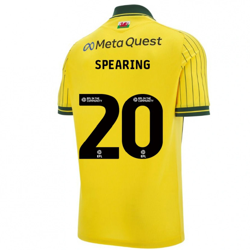 Danxen Criança Camisola Natasha Spearing #20 Amarelo Verde Alternativa 2025/26 Camisa