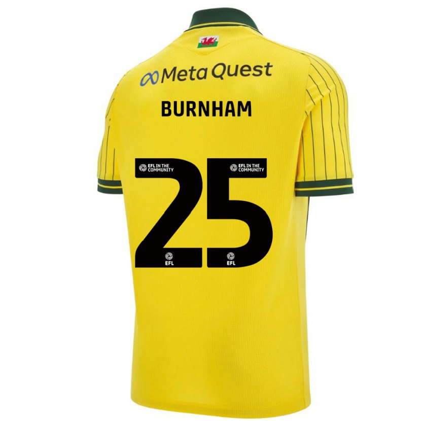 Danxen Criança Camisola Emma Burnham #25 Amarelo Verde Alternativa 2025/26 Camisa