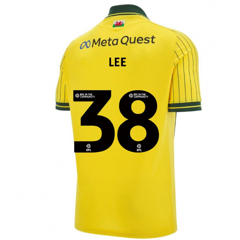 Danxen Criança Camisola Elliot Lee #38 Amarelo Verde Alternativa 2025/26 Camisa