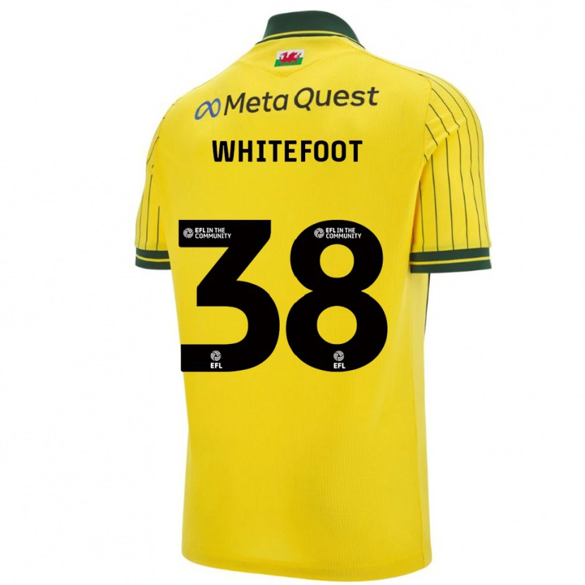 Danxen Criança Camisola Lily Whitefoot #38 Amarelo Verde Alternativa 2025/26 Camisa