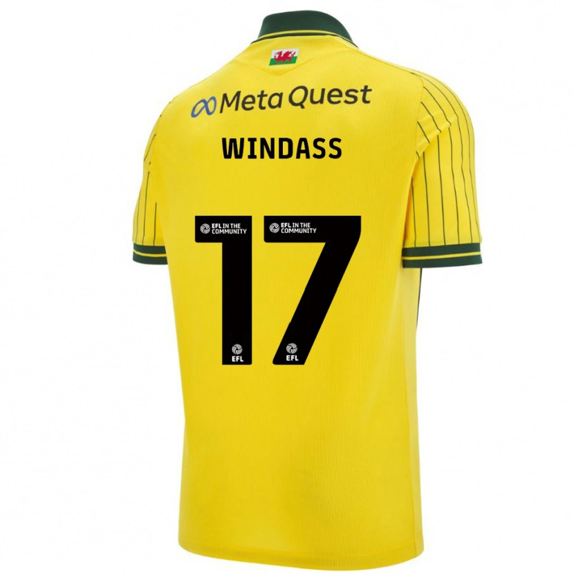 Danxen Criança Camisola Josh Windass #17 Amarelo Verde Alternativa 2025/26 Camisa
