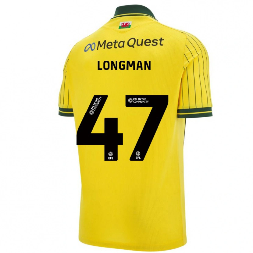 Danxen Criança Camisola Ryan Longman #47 Amarelo Verde Alternativa 2025/26 Camisa