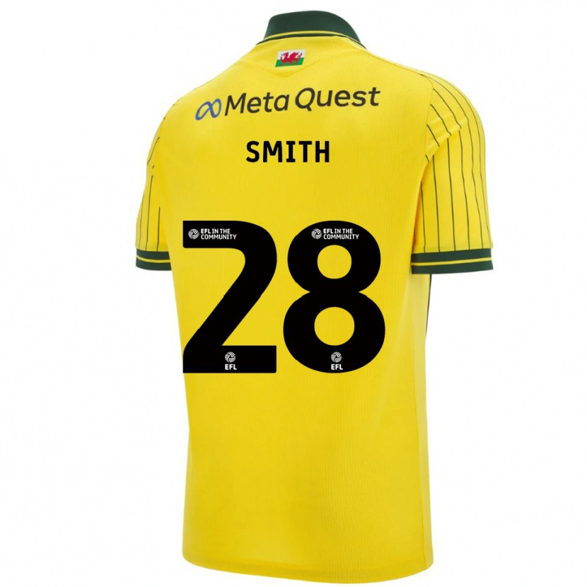 Danxen Criança Camisola Sam Smith #28 Amarelo Verde Alternativa 2025/26 Camisa