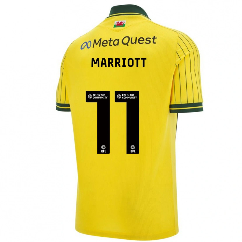 Danxen Criança Camisola Jack Marriott #11 Amarelo Verde Alternativa 2025/26 Camisa
