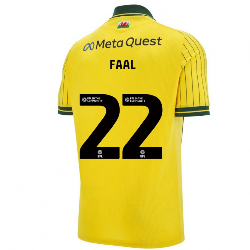 Danxen Criança Camisola Mo Faal #22 Amarelo Verde Alternativa 2025/26 Camisa
